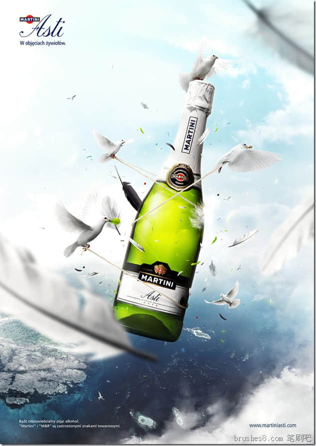 10个创意PS酒瓶广告设计参考与技巧分享